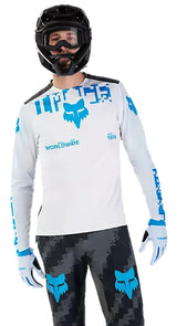 Fox Ranger Long Sleeve Jersey Digi Image White FRONT FACING MODEL