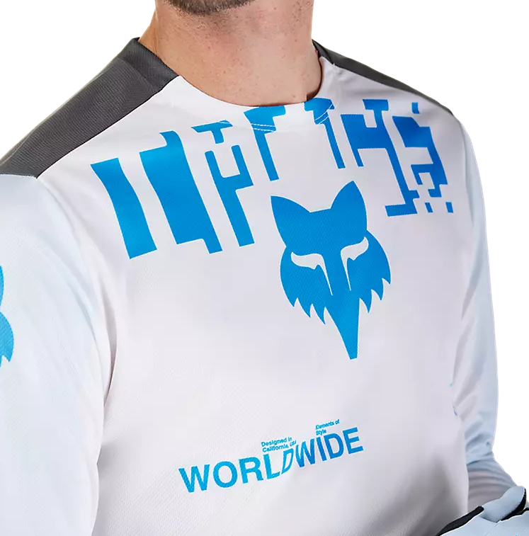 Fox Ranger Long Sleeve Jersey Digi Image White FRONT DETAILS