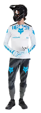 Fox Ranger Long Sleeve Jersey Digi Image White FRONT FACING MODEL