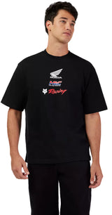 Fox Honda Oversized SS Tee Black FRONT FACING MODEL