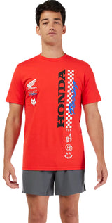Fox Honda SS Tee Red T-Shirt FRONT FACING MODEL