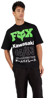 Fox Kawi Oversized SS Tee Black FRONT FACING MODEL
