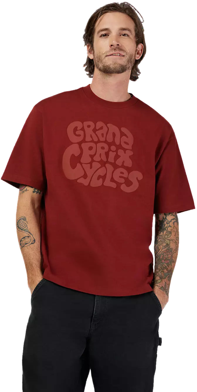 Fox GPC Oversized SS Tee Rust FRONT FACING MODEL