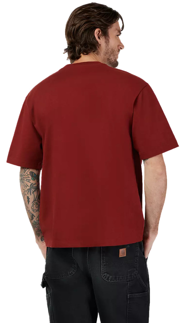 Fox GPC Oversized SS Tee Rust BACK FACING MODEL