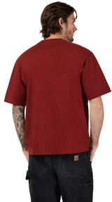 Fox GPC Oversized SS Tee Rust BACK FACING MODEL