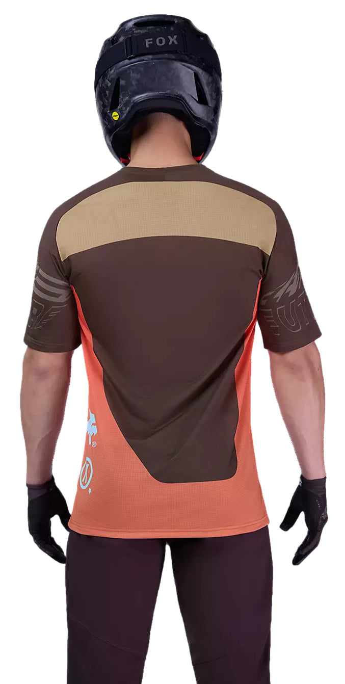 Fox Flexair SS Jersey Elevated Cocoa BACK FACING MODEL
