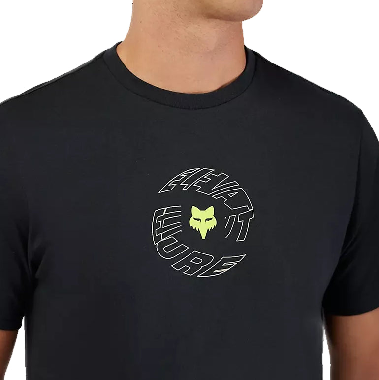 Fox SE Spiral SS Premium Tee Black FRONT DETAILS