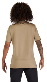 Fox Womens Ranger SS Jersey Sand BACK FACING MODEL