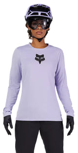 Fox Ranger LS Jersey Fox Head Lilac FRONT FACING MODEL