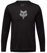 Fox Youth Ranger LS Jersey Fox Head Black FRONT