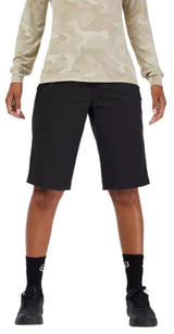 Fox Womens Ranger Shorts Womens Liner Black FRONT FACING MODEL