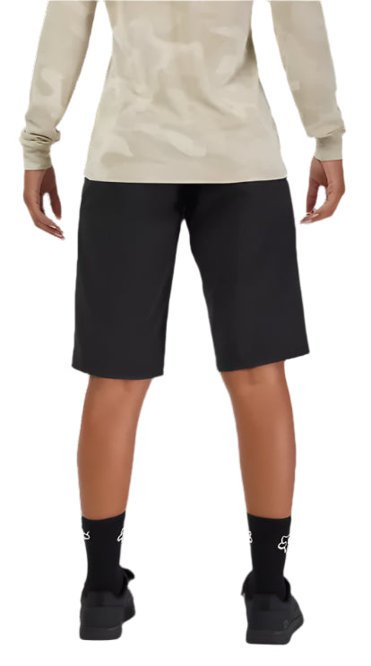 Fox Womens Ranger Shorts Womens Liner Black BACK FACING MODEL