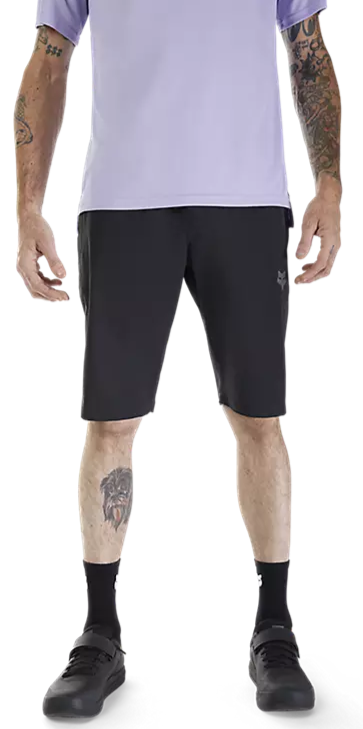 Fox Ranger Shorts W/Liner Black FRONT FACING MODEL