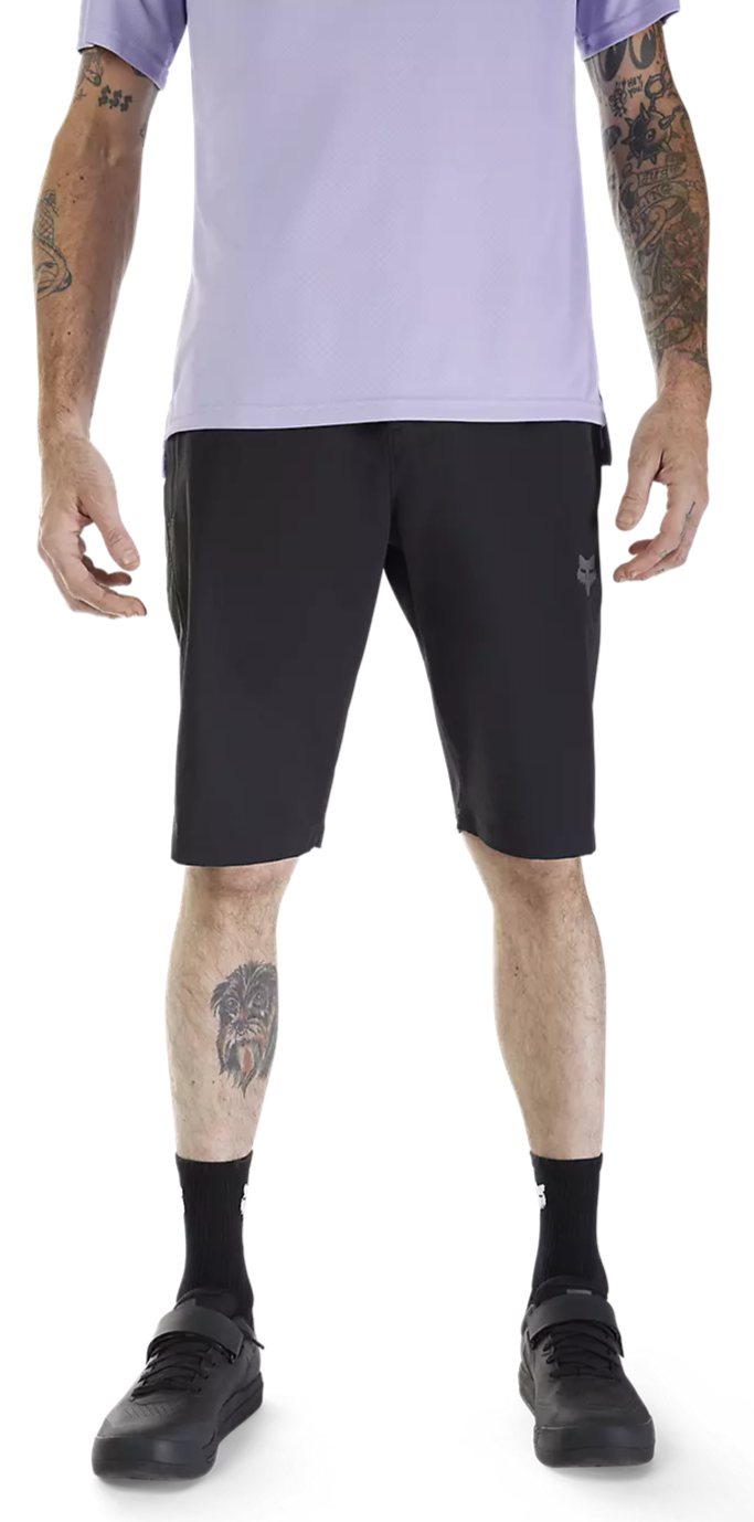Fox Ranger Shorts Black FRONT FACING MODEL
