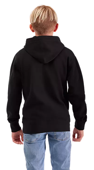 Fox Youth Elevated Fleece Pullover Black BACK FACING MODEL