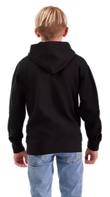 Fox Youth Elevated Fleece Pullover Black BACK FACING MODEL