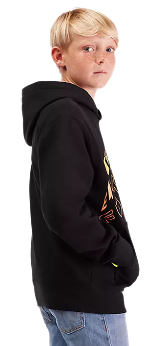 Fox Youth Elevated Fleece Pullover Black SIDE DETAILS