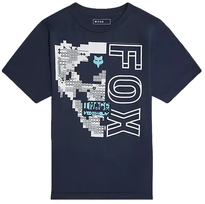 Fox Youth Image Skull Short Sleeve Tee Midnight FRONT