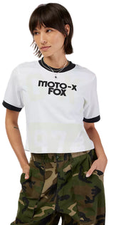 Fox Circa 74 Ringer SS Tee White FRONT FACING MODEL 