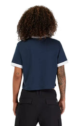 Fox W Circa 74 Ringer SS Tee Midnight BACK FACING MODEL 
