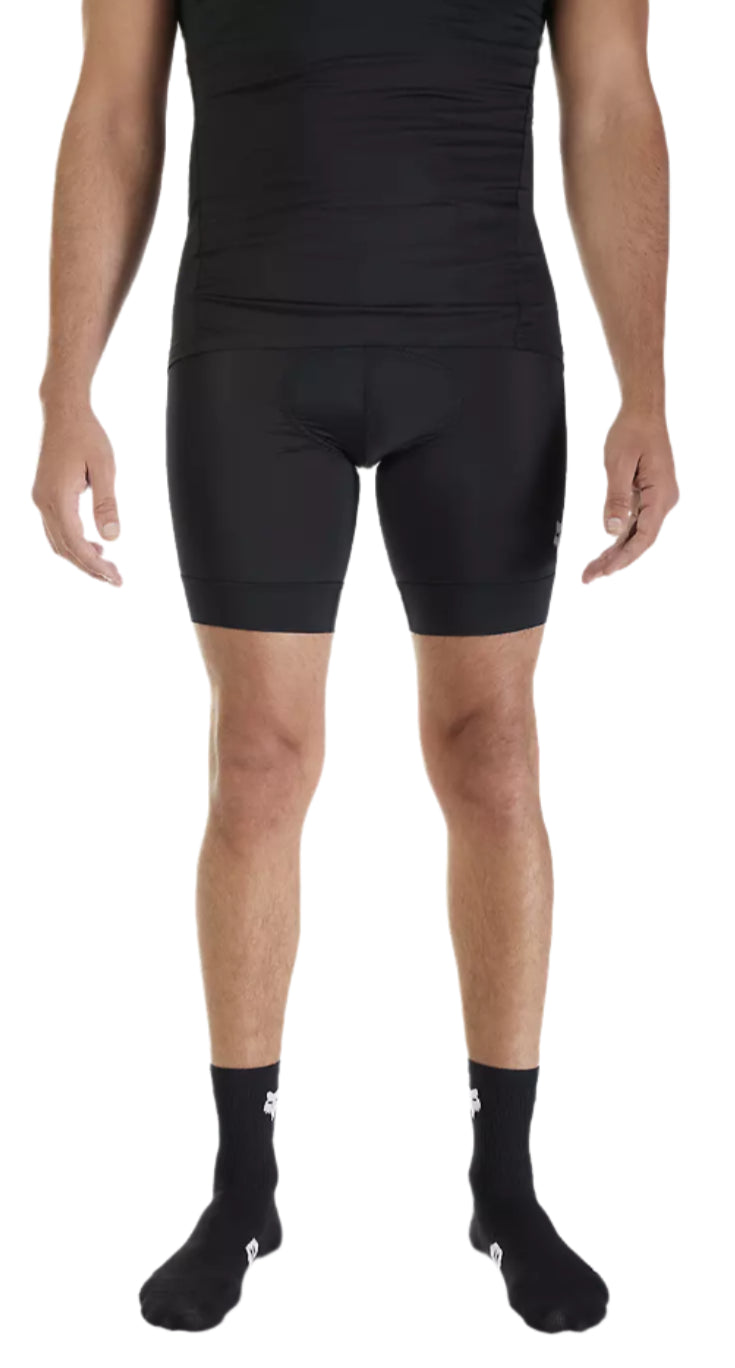 Fox TECBASE Lite Liner Shorts Black FRONT FACING MODEL