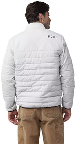 Fox Howell Puffy Jacket Light Grey BACK FACING MODEL
