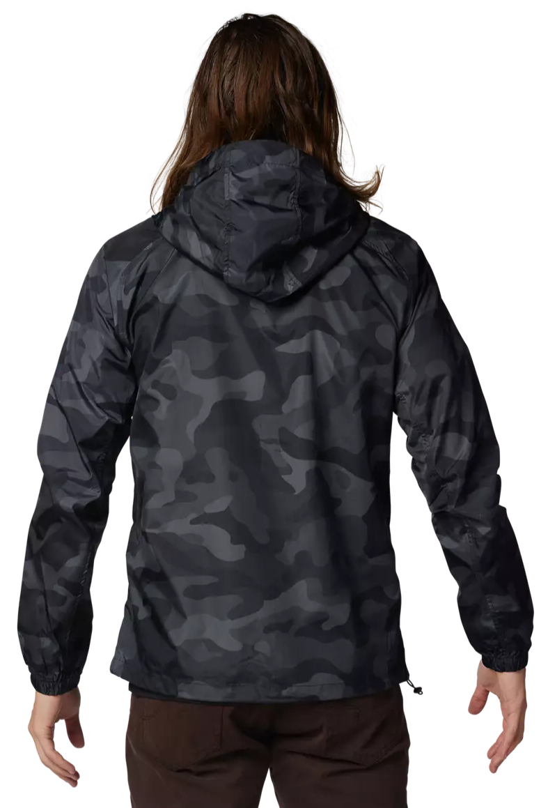 Fox Head Camo Windbreaker Black/Camo BACK FACING MODEL