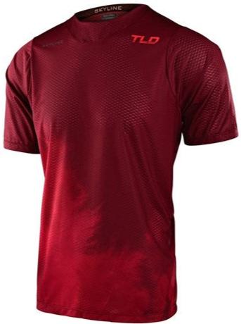 TLD SKYLINE AIR SS JERSEY FADES - WINE FRONT