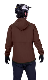 Fox Ranger Fire Hoodie Cocoa BACK FACING MODEL 