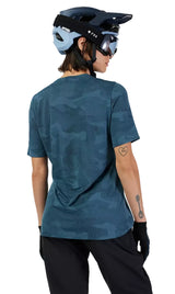 Fox Women's Ranger TruDri Short Sleeve Jersey Dark Vintage BACK FACING MODEL
