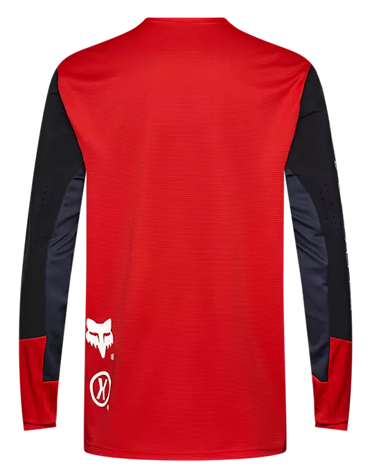 Fox Defend Long Sleeve Jersey Elevated Flo Red BACK