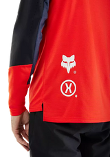 Fox Defend Long Sleeve Jersey Elevated Flo Red DETAILS