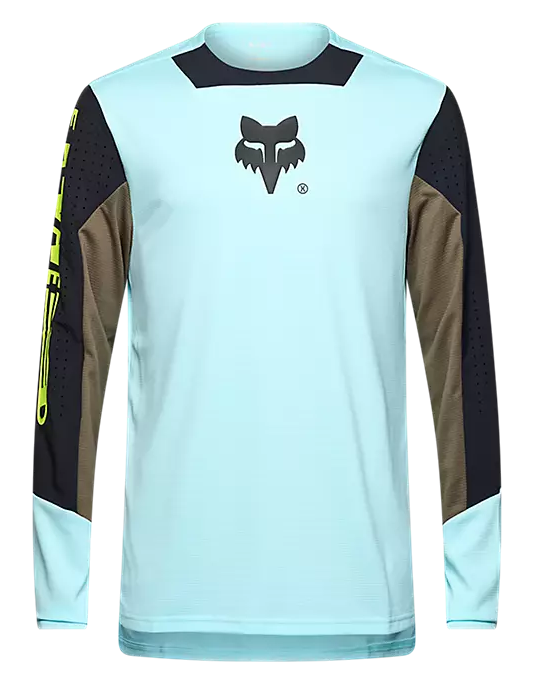 Fox Defend Long Sleeve Jersey Elevated Light Blue FRONT