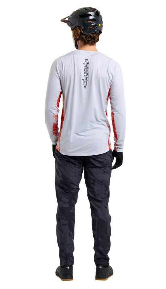 Troy Lee Designs Skyline Long Sleeve Jersey 25.2 Elemental Limestone BACK FACING MODEL