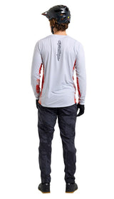 Troy Lee Designs Skyline Long Sleeve Jersey 25.2 Elemental Limestone BACK FACING MODEL
