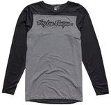 TROY LEE DESIGNS 24.1 SKYLINE LS JERSEY SIGNATURE HTR - GREY / BLACK FRONT