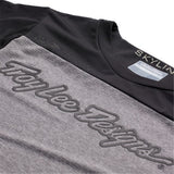 TROY LEE DESIGNS 24.1 SKYLINE LS JERSEY SIGNATURE HTR-  GREY / BLACK FRONT PRINT