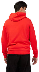 Fox Honda Fleece Pullover Red BACK FACING MODEL