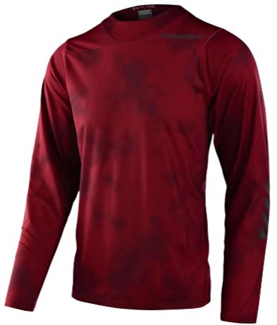 TLD SKYLINE CHILL LS JERSEY TIE DYE - WINE FRONT