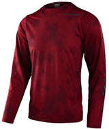 TLD SKYLINE CHILL LS JERSEY TIE DYE - WINE FRONT
