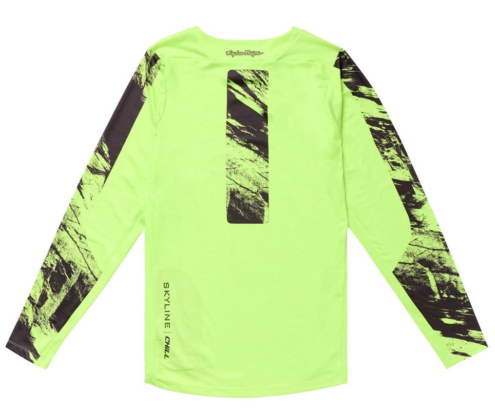 Troy Lee Designs Skyline Chill Jersey 25.2 Rockslide Glo Yellow BACK