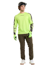 Troy Lee Designs Skyline Chill Jersey 25.2 Rockslide Glo Yellow FRONT FACING MODEL