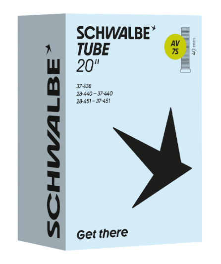 Schwalbe AV7A Schrader Tube 20" x 1 1/8 105g 40mm