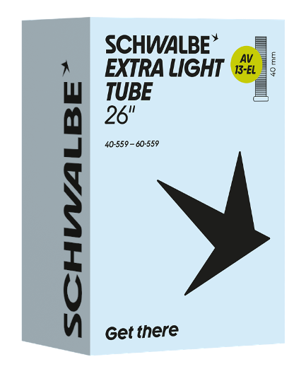 Schwalbe AV13 Extra Light Schrader Tube 26" x 1.5 130g 40mm