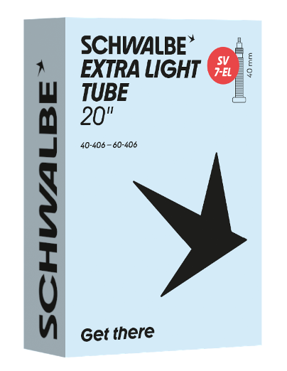 Schwalbe SV7 Extra Light Presta Tube 20" x 1.5 100g 40mm