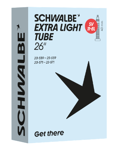 Schwalbe SV11 Extra Light Presta Tube 26" x 0.75 60g 40mm