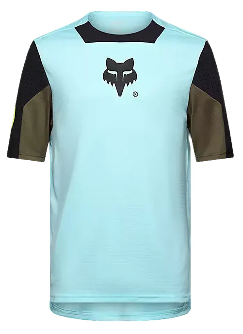 Fox Defend Short Sleeve Jersey Elevated Light Blue FRONT