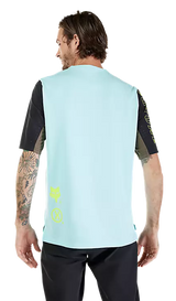 Fox Defend Short Sleeve Jersey Elevated Light Blue BACK FACING MODEL