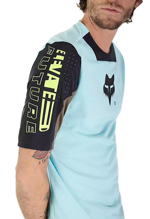 Fox Defend Short Sleeve Jersey Elevated Light Blue DETAILS