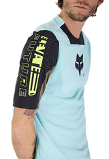 Fox Defend Short Sleeve Jersey Elevated Light Blue DETAILS